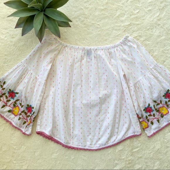 Ivy Jane Swiss dot embroidered off shoulder top - Picture 10 of 11